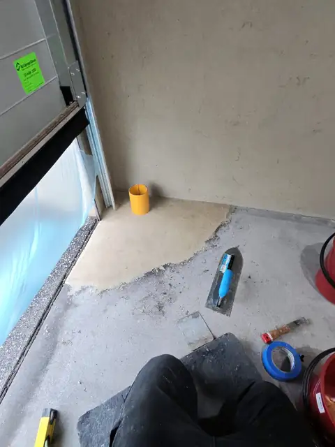 Crack repair and patching in progress
